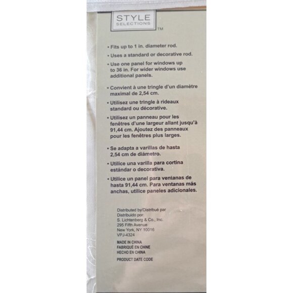 NEW Ivory Lace Curtain Panel Floral Cecelia Cottage Country Romantic 54x84 - Picture 4 of 4